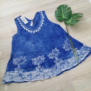 India Boutique Sleeveless Flowy Tunic Top Cover Up